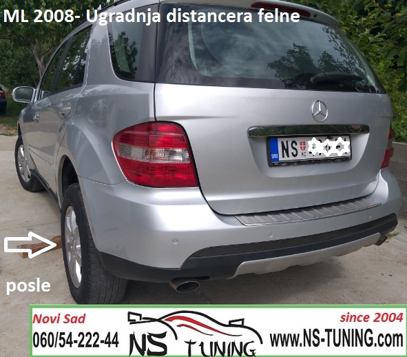 mercedes ml w164 2006 2007 godiste ugradnja distanceri felne 5x112 66.6 20mm novi sad beograd ns tuning